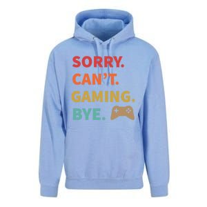 Sorry CanT Gaming Bye Funny Gamer Cute Gift Unisex Surf Hoodie