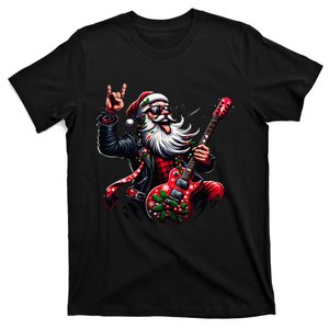 Santa Claus Guitar Player Rock & Roll xmas  T-Shirt