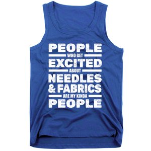 Sewing Cool Gift Needles Fabrics Machine Seamstress Funny Gift Tank Top