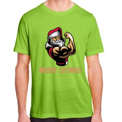 Santa Claus Gym Bodybuilding Fitness Merry Liftmas XMAS Adult ChromaSoft Performance T-Shirt