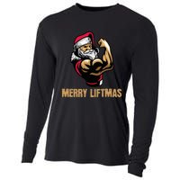 Santa Claus Gym Bodybuilding Fitness Merry Liftmas XMAS Cooling Performance Long Sleeve Crew