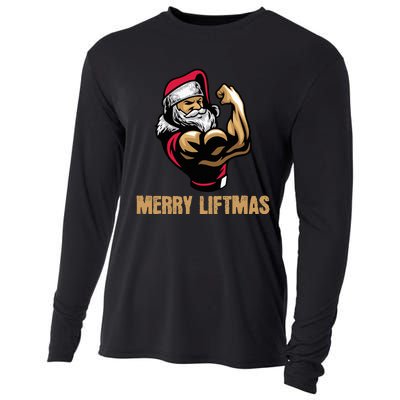 Santa Claus Gym Bodybuilding Fitness Merry Liftmas XMAS Cooling Performance Long Sleeve Crew