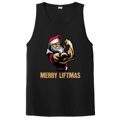 Santa Claus Gym Bodybuilding Fitness Merry Liftmas XMAS PosiCharge Competitor Tank