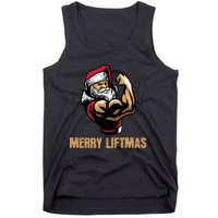 Santa Claus Gym Bodybuilding Fitness Merry Liftmas XMAS Tank Top