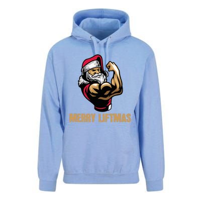 Santa Claus Gym Bodybuilding Fitness Merry Liftmas XMAS Unisex Surf Hoodie