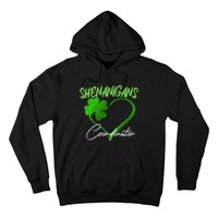 Shenanigans Coordinator Green Heart Shamrock St Patricks Day Hoodie