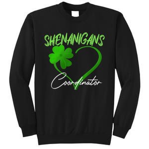 Shenanigans Coordinator Green Heart Shamrock St Patricks Day Sweatshirt