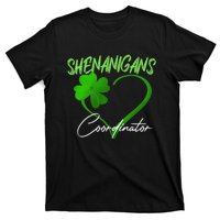 Shenanigans Coordinator Green Heart Shamrock St Patricks Day T-Shirt