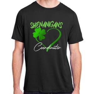 Shenanigans Coordinator Green Heart Shamrock St Patricks Day Adult ChromaSoft Performance T-Shirt