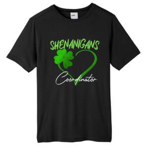 Shenanigans Coordinator Green Heart Shamrock St Patricks Day Tall Fusion ChromaSoft Performance T-Shirt