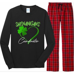 Shenanigans Coordinator Green Heart Shamrock St Patricks Day Long Sleeve Pajama Set