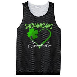 Shenanigans Coordinator Green Heart Shamrock St Patricks Day Mesh Reversible Basketball Jersey Tank