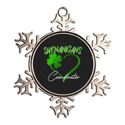 Shenanigans Coordinator Green Heart Shamrock St Patricks Day Metallic Star Ornament