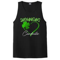 Shenanigans Coordinator Green Heart Shamrock St Patricks Day PosiCharge Competitor Tank