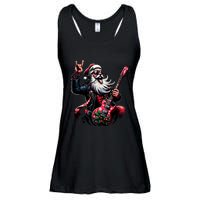 Santa Claus Guitar Player Rock & Roll Christmas Ladies Essential Flowy Tank