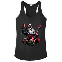 Santa Claus Guitar Player Rock & Roll Christmas Ladies PosiCharge Competitor Racerback Tank