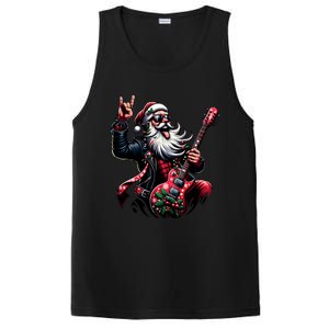 Santa Claus Guitar Player Rock & Roll Christmas PosiCharge Competitor Tank