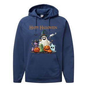 Spooky Cute Ghost Halloween Costume | Happy Halloween Ghost Performance Fleece Hoodie