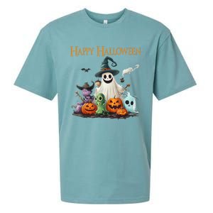 Spooky Cute Ghost Halloween Costume | Happy Halloween Ghost Sueded Cloud Jersey T-Shirt