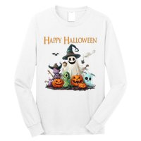 Spooky Cute Ghost Halloween Costume | Happy Halloween Ghost Long Sleeve Shirt