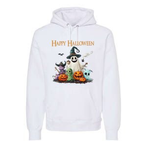 Spooky Cute Ghost Halloween Costume | Happy Halloween Ghost Premium Hoodie