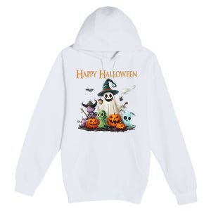 Spooky Cute Ghost Halloween Costume | Happy Halloween Ghost Premium Pullover Hoodie