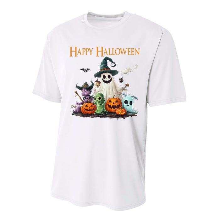 Spooky Cute Ghost Halloween Costume | Happy Halloween Ghost Performance Sprint T-Shirt