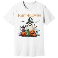 Spooky Cute Ghost Halloween Costume | Happy Halloween Ghost Premium T-Shirt