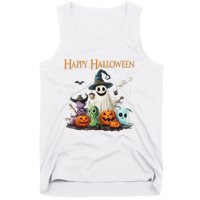 Spooky Cute Ghost Halloween Costume | Happy Halloween Ghost Tank Top