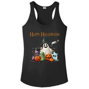 Spooky Cute Ghost Halloween Costume Happy Halloween Ghost Ladies PosiCharge Competitor Racerback Tank