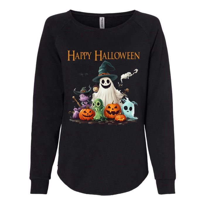 Spooky Cute Ghost Halloween Costume Happy Halloween Ghost Womens California Wash Sweatshirt