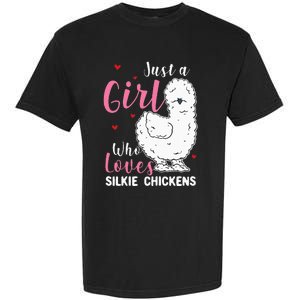 Silkie Chicken Girl Who Loves Silkie Chickens Garment-Dyed Heavyweight T-Shirt