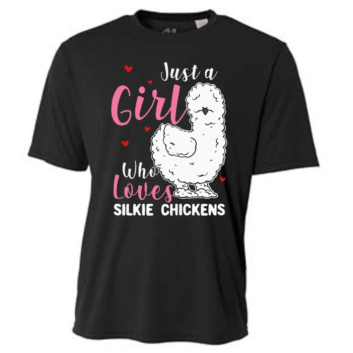 Silkie Chicken Girl Who Loves Silkie Chickens Cooling Performance Crew T-Shirt