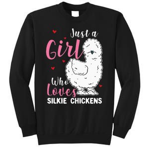 Silkie Chicken Girl Who Loves Silkie Chickens Sweatshirt