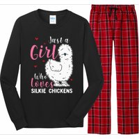 Silkie Chicken Girl Who Loves Silkie Chickens Long Sleeve Pajama Set