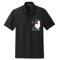 Silkie Chicken Girl Who Loves Silkie Chickens Dry Zone Grid Polo