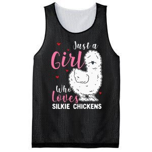 Silkie Chicken Girl Who Loves Silkie Chickens Mesh Reversible Basketball Jersey Tank