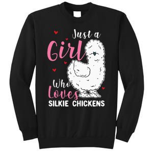 Silkie Chicken Girl Who Loves Silkie Chickens Tall Sweatshirt