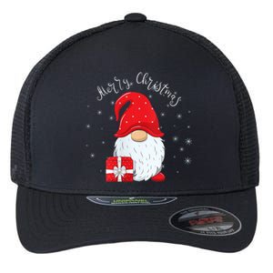 Santa Claus Garden Gnome Merry Christmas Flexfit Unipanel Trucker Cap