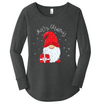 Santa Claus Garden Gnome Merry Christmas Women's Perfect Tri Tunic Long Sleeve Shirt