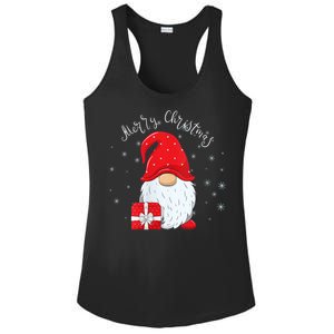 Santa Claus Garden Gnome Merry Christmas Ladies PosiCharge Competitor Racerback Tank