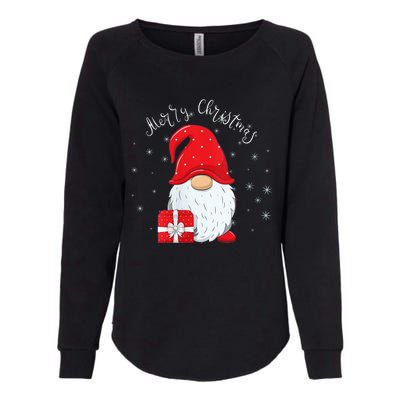 Santa Claus Garden Gnome Merry Christmas Womens California Wash Sweatshirt