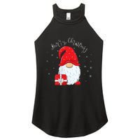 Santa Claus Garden Gnome Merry Christmas Women's Perfect Tri Rocker Tank