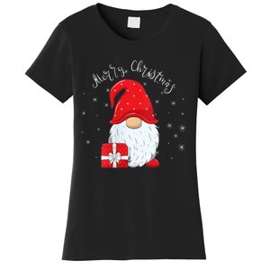 Santa Claus Garden Gnome Merry Christmas Women's T-Shirt