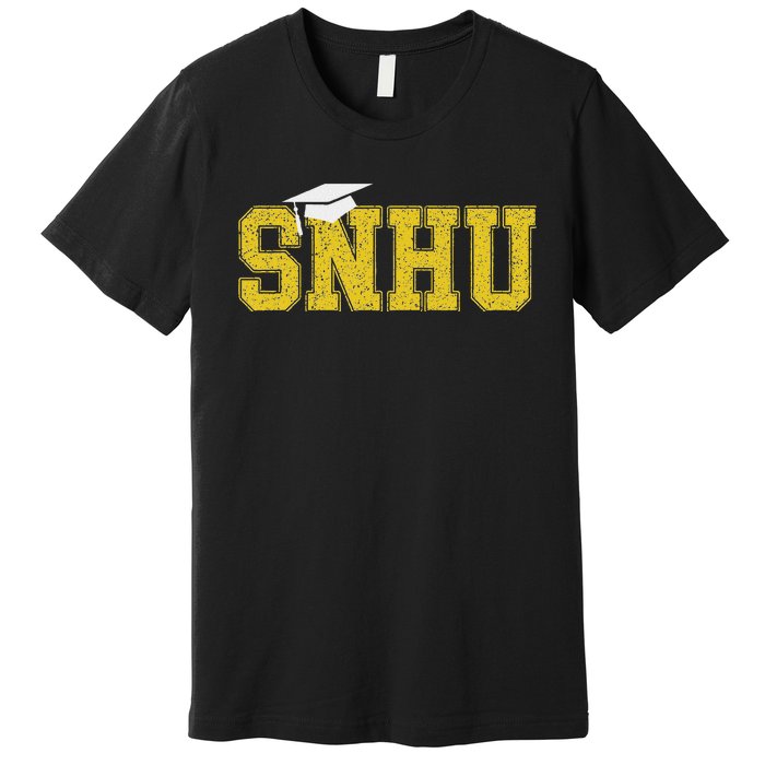 Snhu College Graduation With Hat Vintage Premium T-Shirt