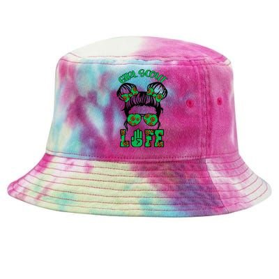 Scout Cookie Girl Troop Leader Kidlife Messy Bun Tie-Dyed Bucket Hat