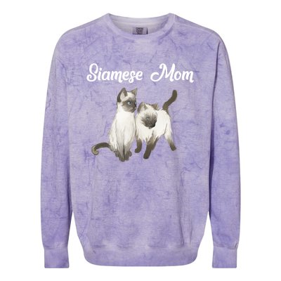 Siamese Cat Gift Siamese Mom Gift Siamese Cat Funny Gift Colorblast Crewneck Sweatshirt