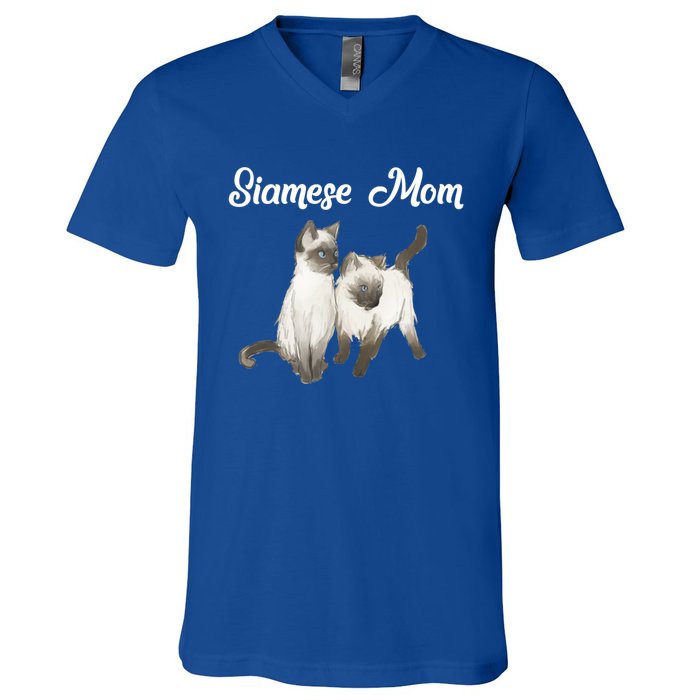 Siamese Cat Gift Siamese Mom Gift Siamese Cat Funny Gift V-Neck T-Shirt