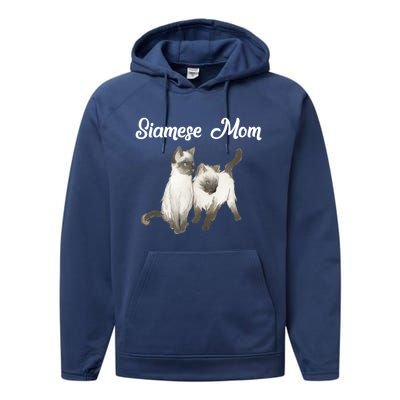 Siamese Cat Gift Siamese Mom Gift Siamese Cat Funny Gift Performance Fleece Hoodie