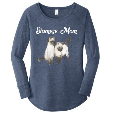 Siamese Cat Gift Siamese Mom Gift Siamese Cat Funny Gift Women's Perfect Tri Tunic Long Sleeve Shirt